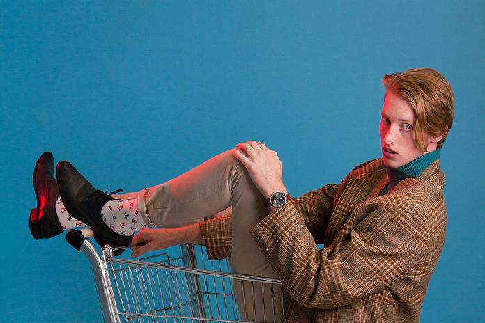 Person sitting with fashion